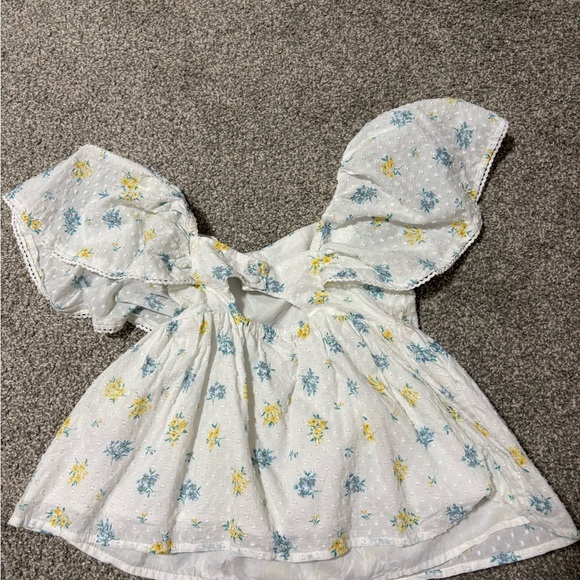 Joie Cotton Summer Babydoll Blouse Girl's Size 7/8 - Picture 8 of 8